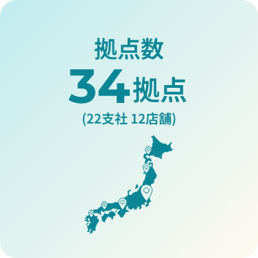 拠点数35拠点（22支社 13店舗）